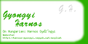 gyongyi harnos business card